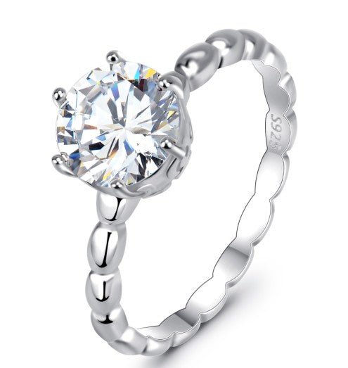 925 Silber Diamant Ring