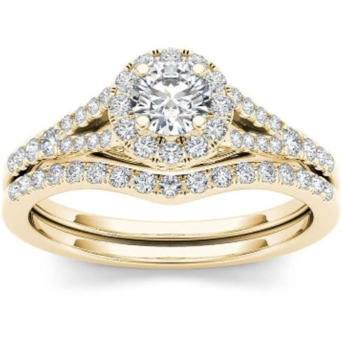 Damenring in Gold – Frucht-Design mit vergoldetem Edelstein