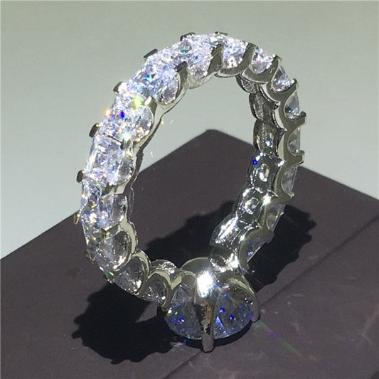 Choucong Einzigartiges Design Versprechen Ring 1ct AAAAA Cz Zirkon 925 Sterling Silber Verlobung Ehering Ringe