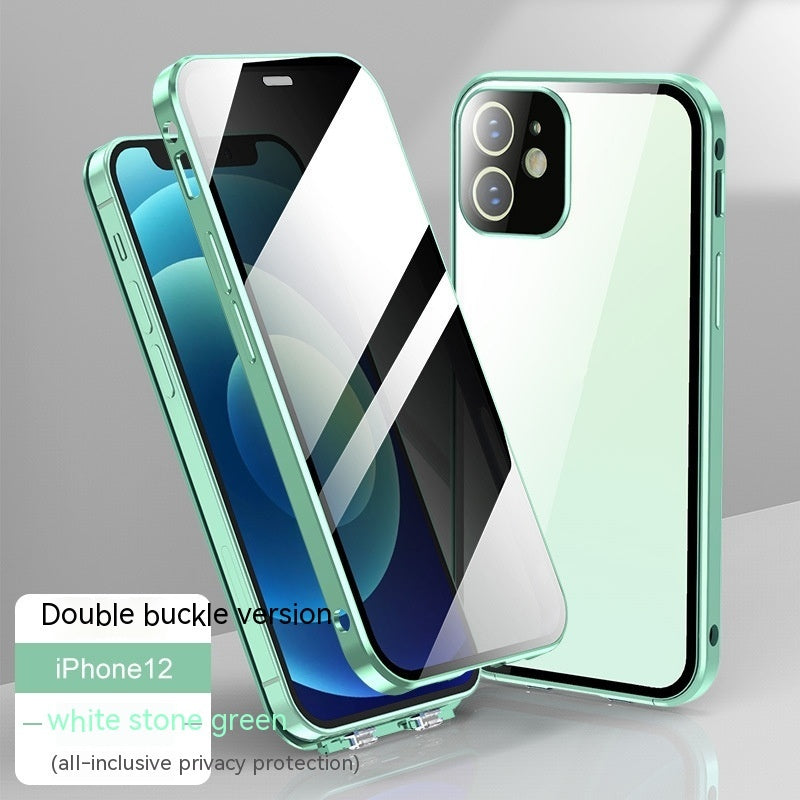 Für iPhone X- 15 Pro Max Modelle/ „Ultradünne Schutzhülle mit doppelseitigem Glas“