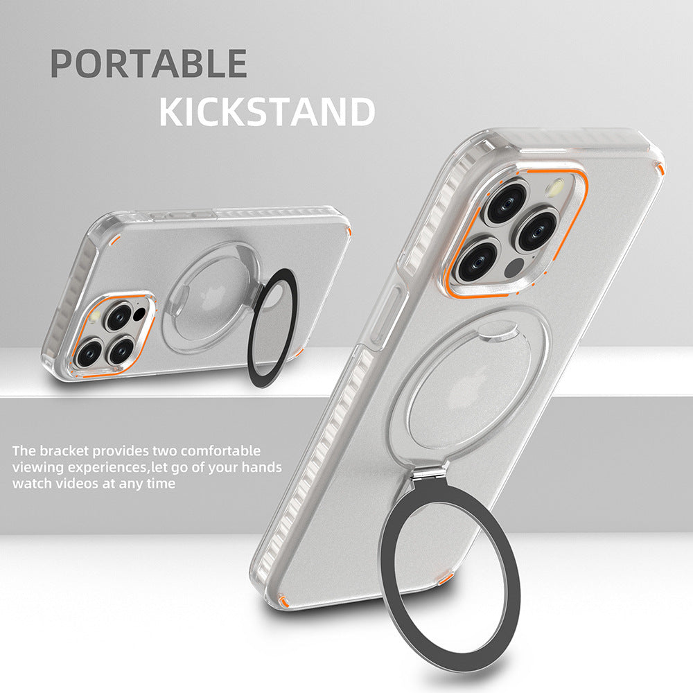 Neue Bunte Magnetische Halterung für iPhone mit Halter Stand Abdeckung Für Magesafe Magnetische Transparent Wireless