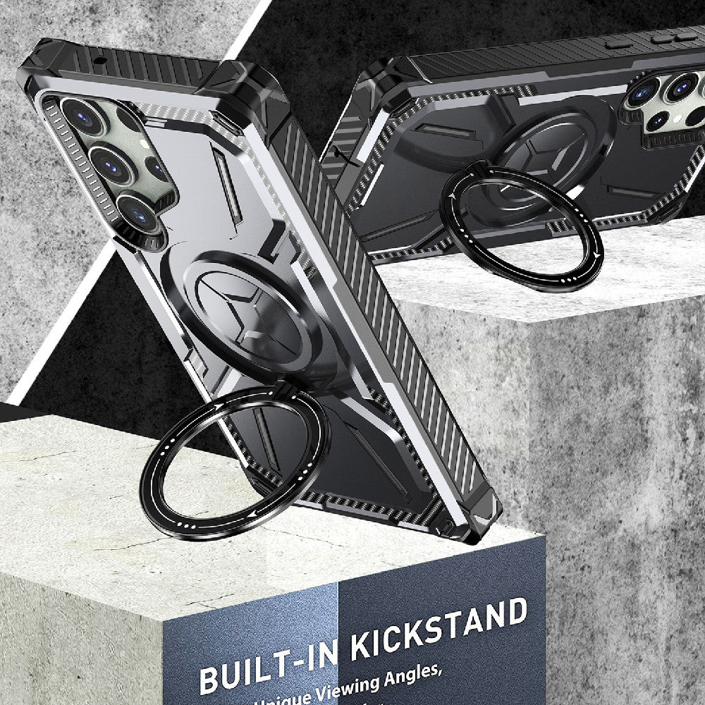 Samsung S21-S24 Modelle/Magnetik Ring Phone Case – 360° Schutz mit Standfunktion