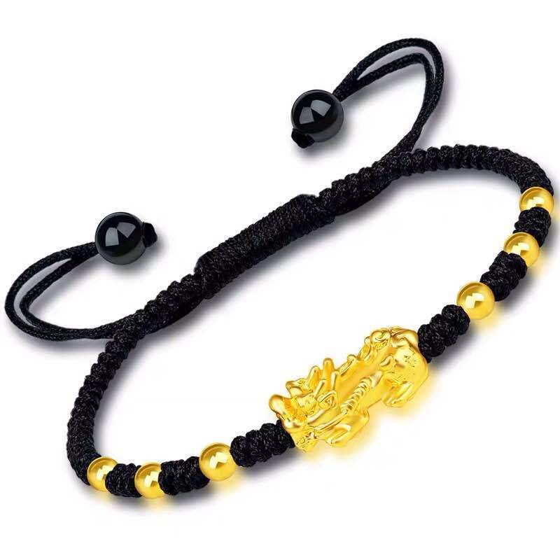 Vietnam Sand Gold Brave Armband Männer und Frauen Obsidian Schmuck