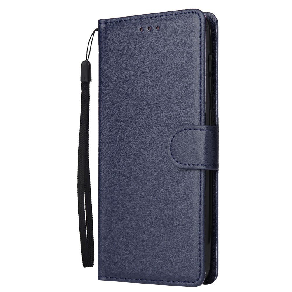 Samsung A Modelle/ Karte Fotorahmen Ultra-dünne Flip Einfarbig Telefon Holster