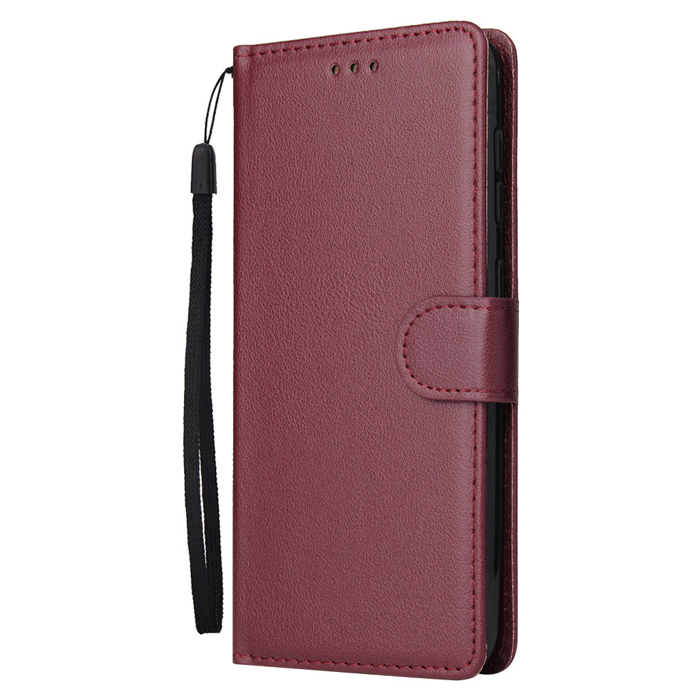 Samsung A Modelle/ Karte Fotorahmen Ultra-dünne Flip Einfarbig Telefon Holster