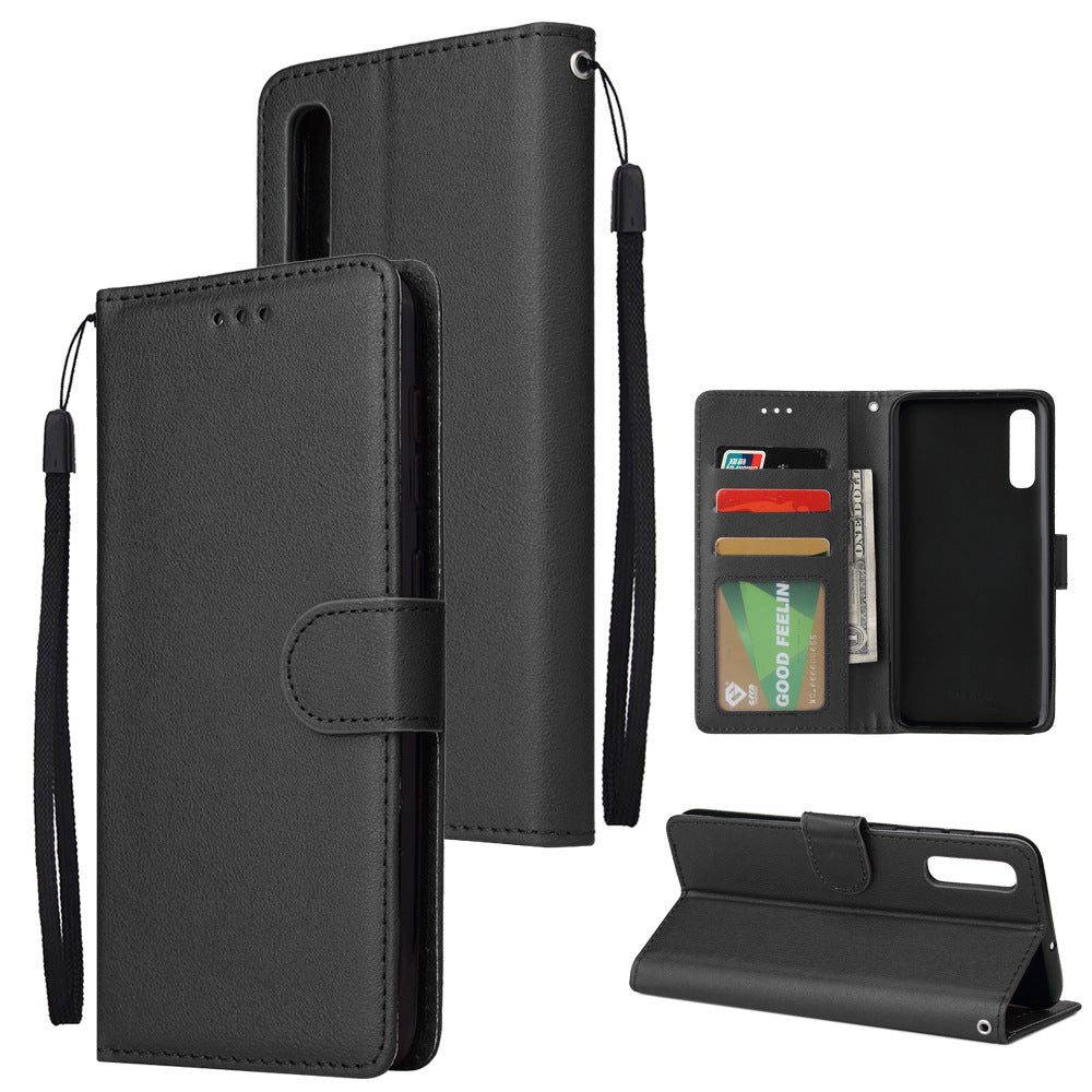 Samsung A Modelle/ Karte Fotorahmen Ultra-dünne Flip Einfarbig Telefon Holster