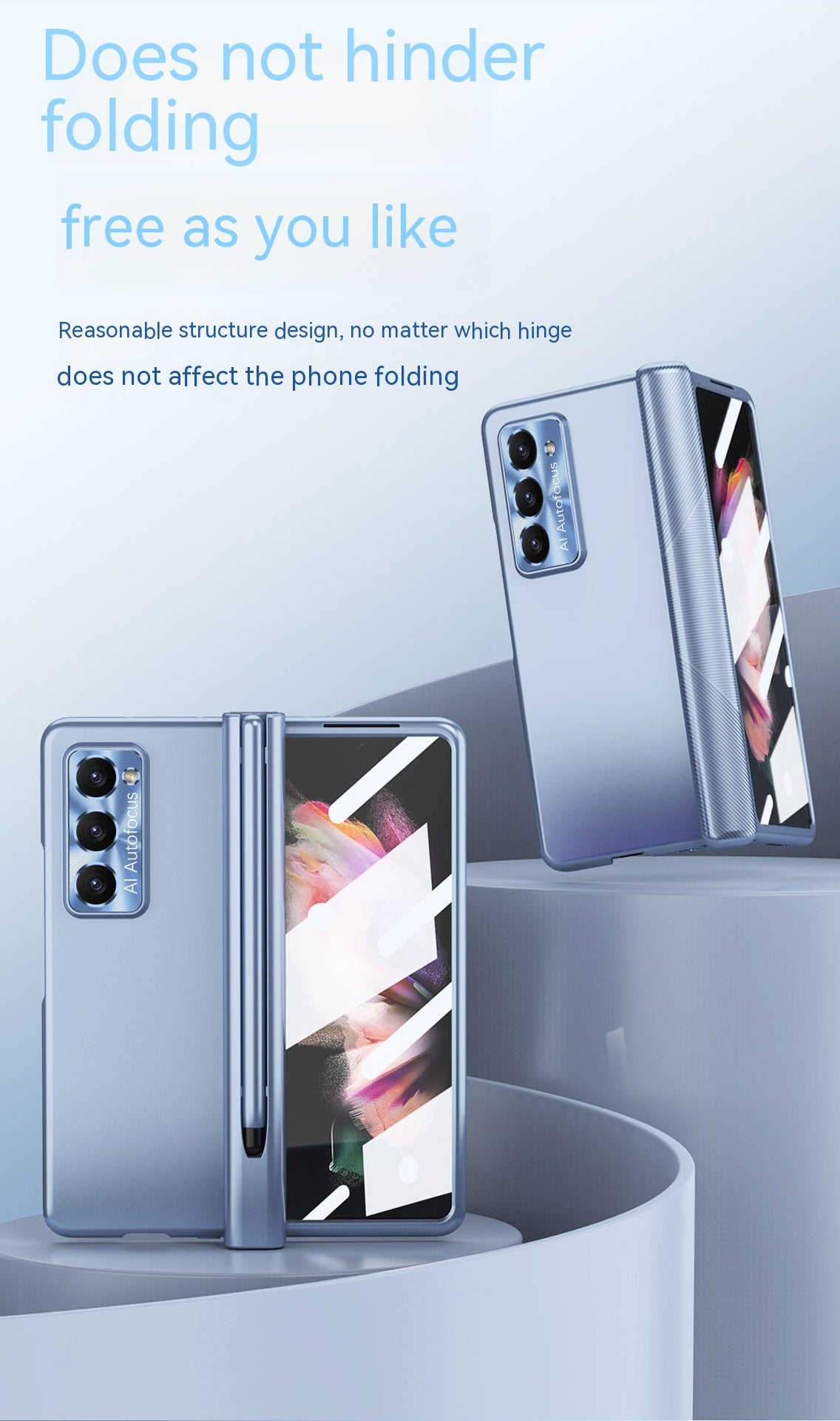 Samsung Z Fold 3-5 Modelle/Dekompression Magnetische Scharnier Faltbare Schutzhülle