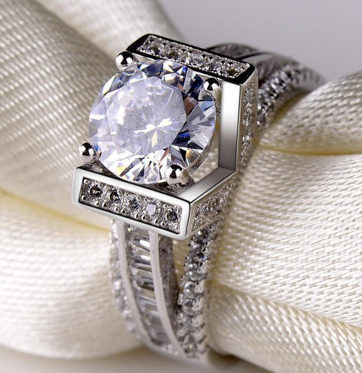 Grenzüberschreitender exklusiver Schmuck für Frauen Modeschmuck Wunsch Zirkon Ring weiblicher Trend Paar Diamant Grenzüberschreitender exklusiver Schmuck für Männer Modeschmuck Wunsch Zirkon Ring Diamant