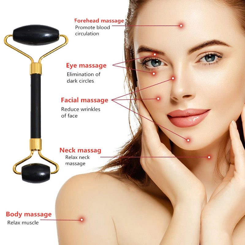 Schönheits-Gesichtspflege-Massage-Jaderoller