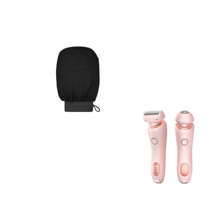 2 In 1 Haarentfernung Epilator USB Wiederaufladbarer Trimmer Frauen Körper Rasierer Gesicht Bein Achselhöhle Bikini Hand Scham Rasierer Haarentferner USB