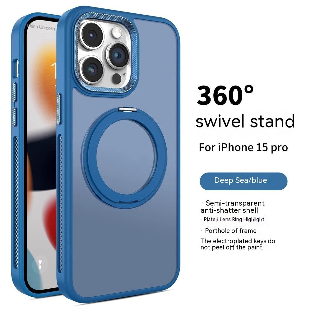iPhone 16 Modelle/ Drehbare Halterung Magnetische Saug Schutzhülle Mattierte Wärmeableitung Fallbeständig