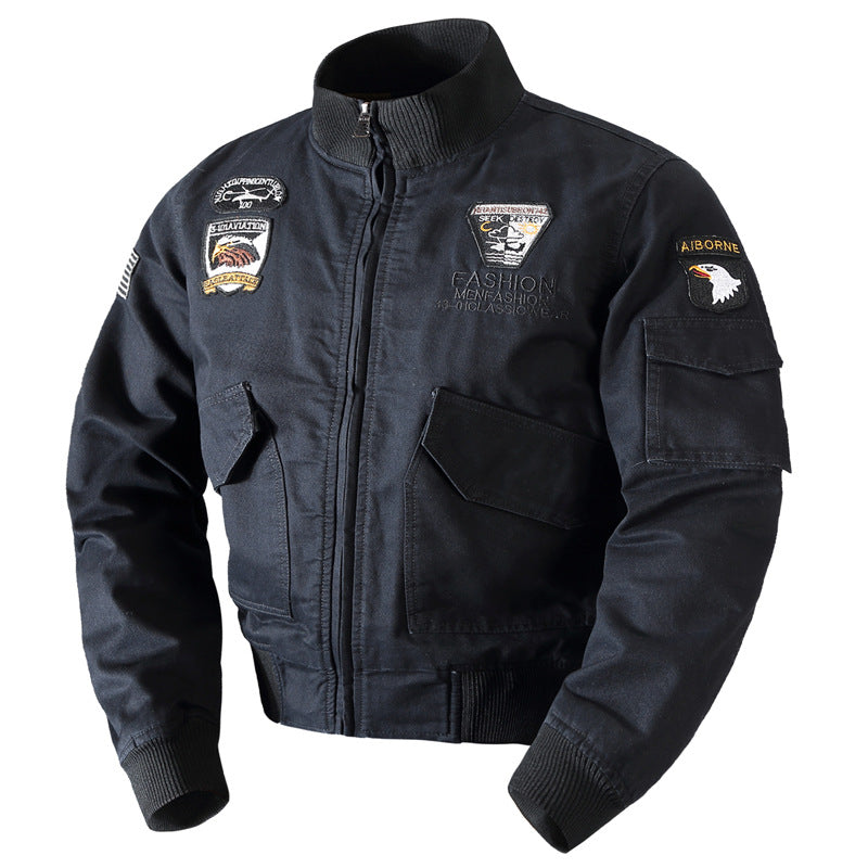 Militärjacke Herren lockerer Baumwollmantel