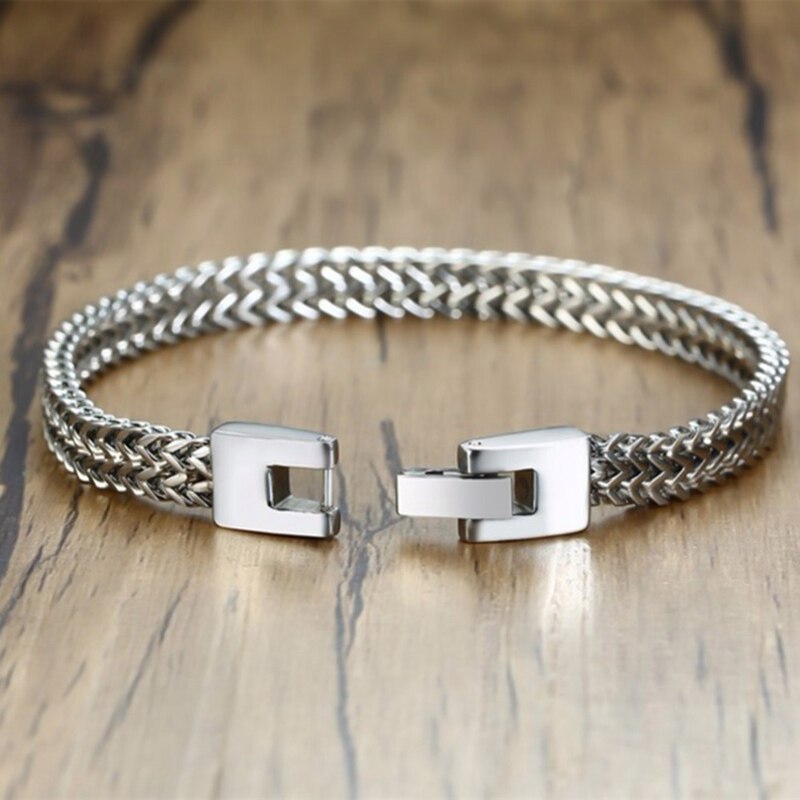 Stilvolles Edelstahl-Kettenarmband für Männer Persönlichkeit Charm Kette Armbänder Schmuck
