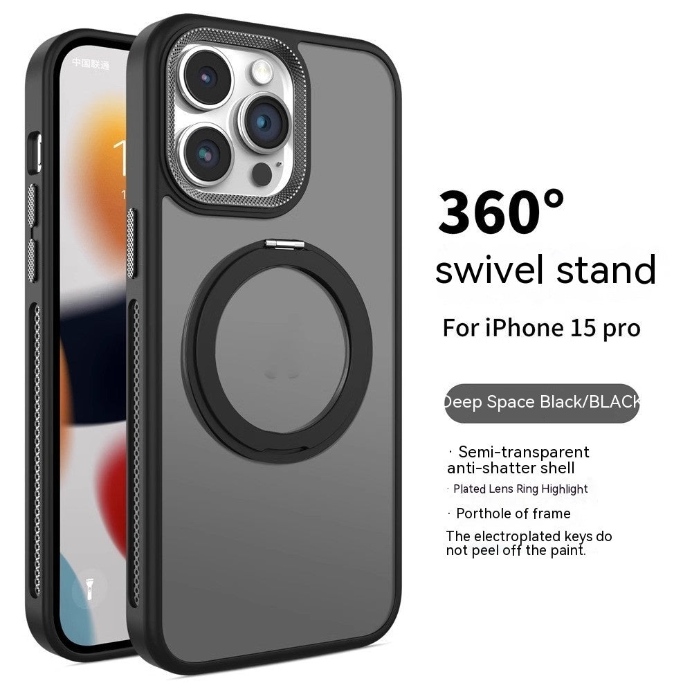 iPhone 16 Modelle/ Drehbare Halterung Magnetische Saug Schutzhülle Mattierte Wärmeableitung Fallbeständig