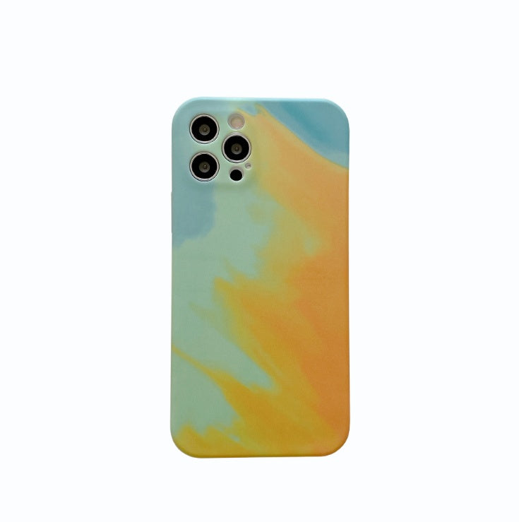 „Schutzhülle mit Ölgemälde-Gradienten und geometrischem Design – weiche Silikonhüllen für iPhone 12 / 12 Pro / 11 Pro Max / XR / X / 7 / 8 Plus – abstraktes Cover“