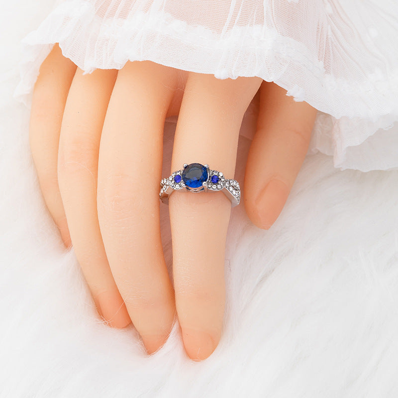 Geometrischer Ring mit bunten Edelsteinen – Advanced Color Matching