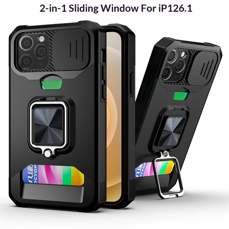 iPhone 15- 17 Modelle Karteneinsatz-Schiebefenster-Schutzhülle