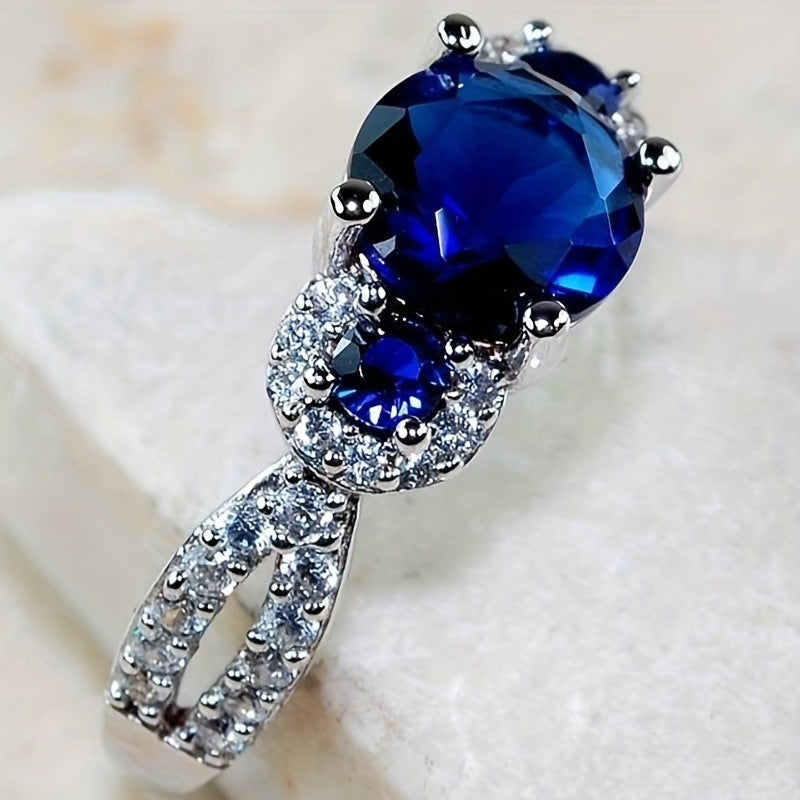 Geometrischer Ring mit bunten Edelsteinen – Advanced Color Matching