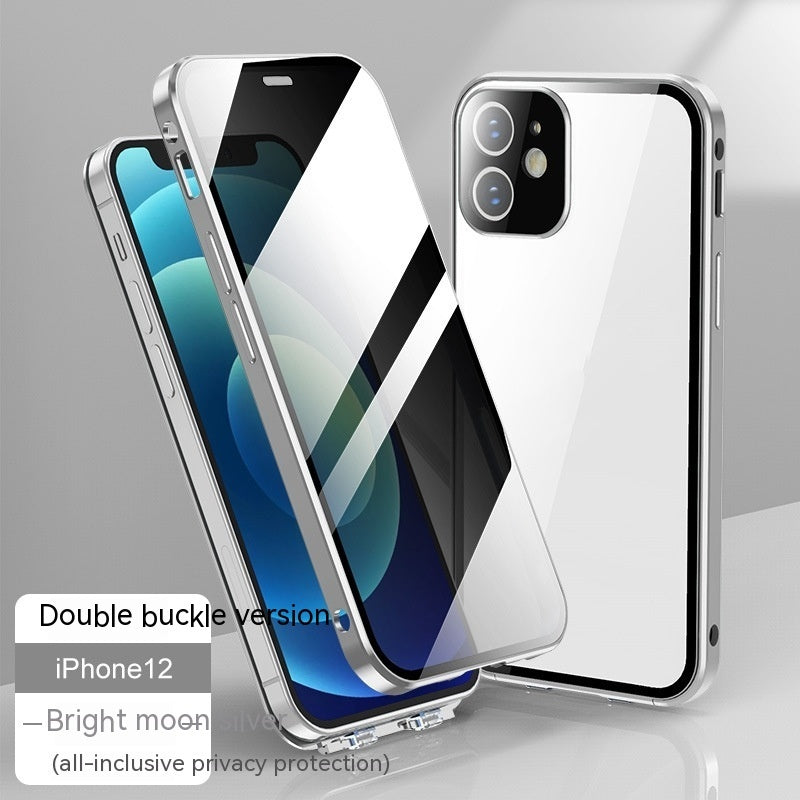 Für iPhone X- 15 Pro Max Modelle/ „Ultradünne Schutzhülle mit doppelseitigem Glas“