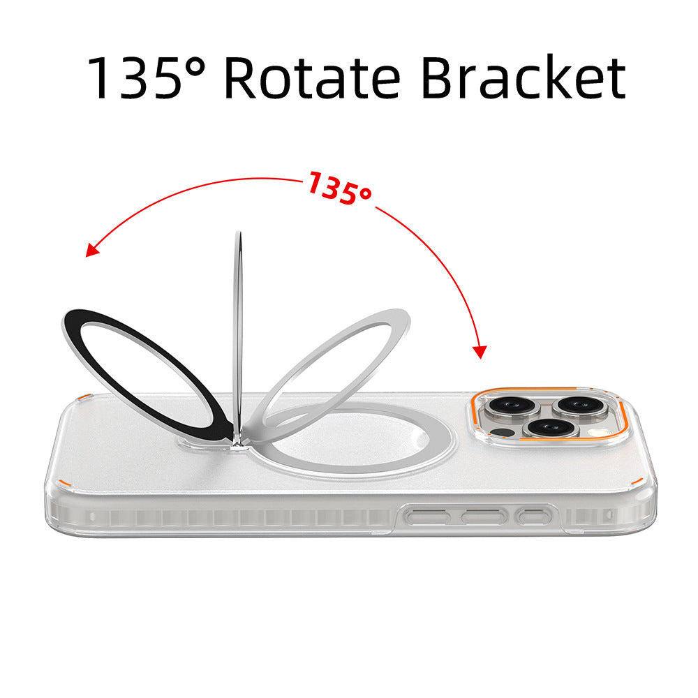 Neue Bunte Magnetische Halterung für iPhone mit Halter Stand Abdeckung Für Magesafe Magnetische Transparent Wireless