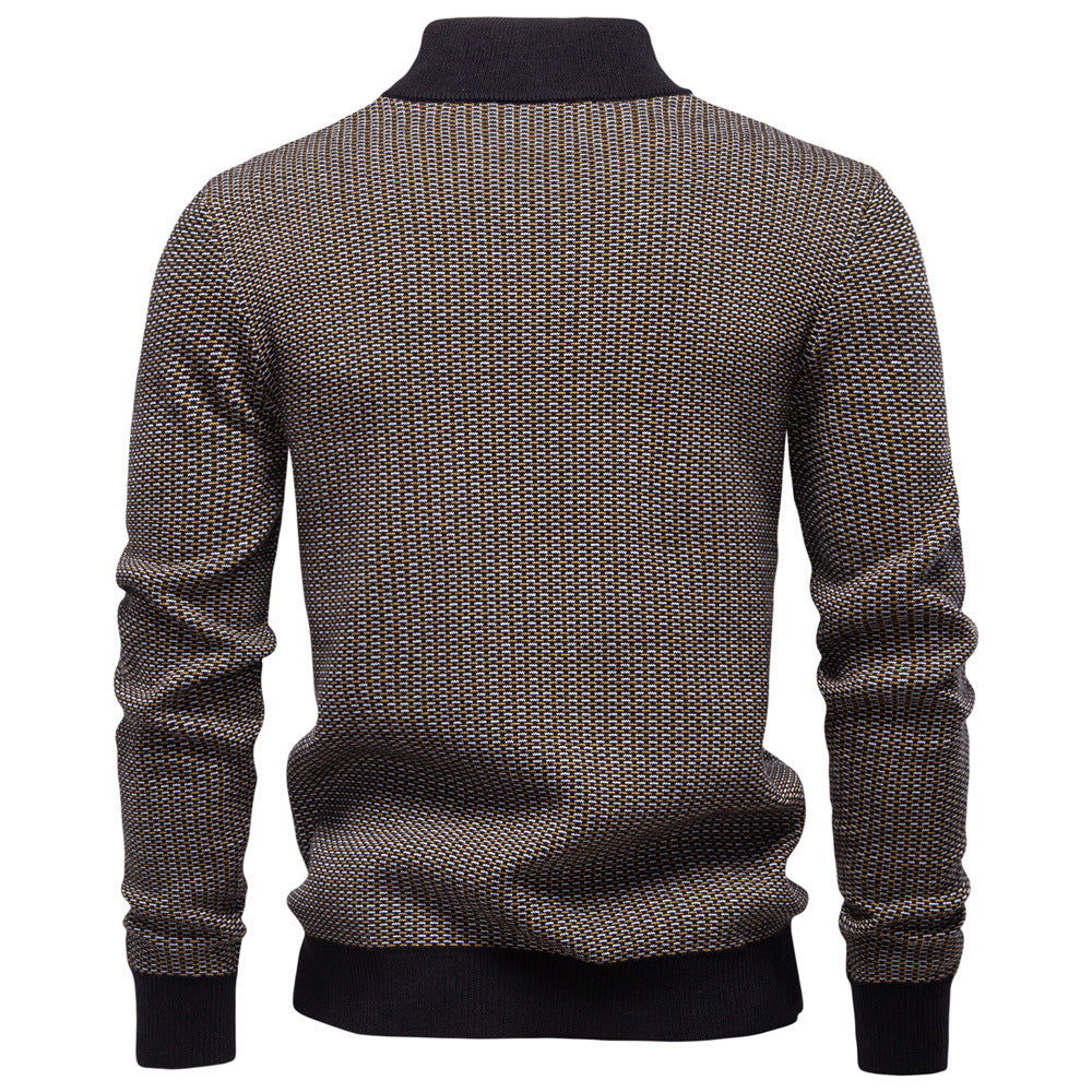 Herren Verdickte Halb-Reisen-Rand-Up-Kragen Casual Pullover
