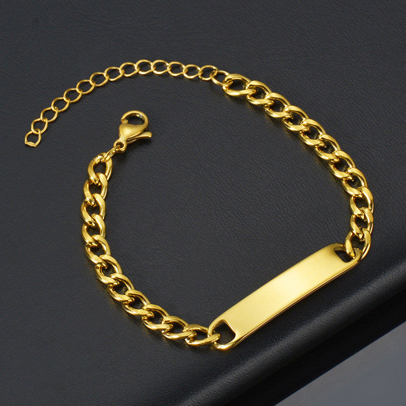 Stilvolles Edelstahl-Lasergravur-Armband