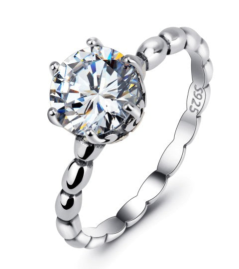 925 Silber Diamant Ring