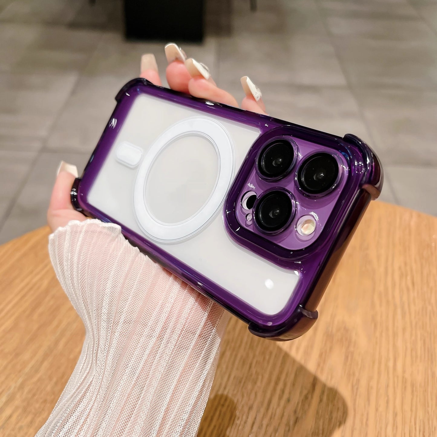 iPhone 15-16 Modelle/Transparente Ecken-Airbag-Schutzhülle mit Linsenschutz-All-inclusive-Schutzhülle geliefert