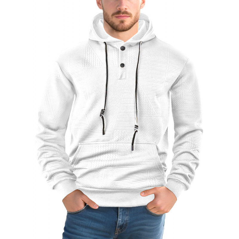 Pullover Einfarbig Casual Sport Lose Langarm Mit Kapuze Pullover Männer