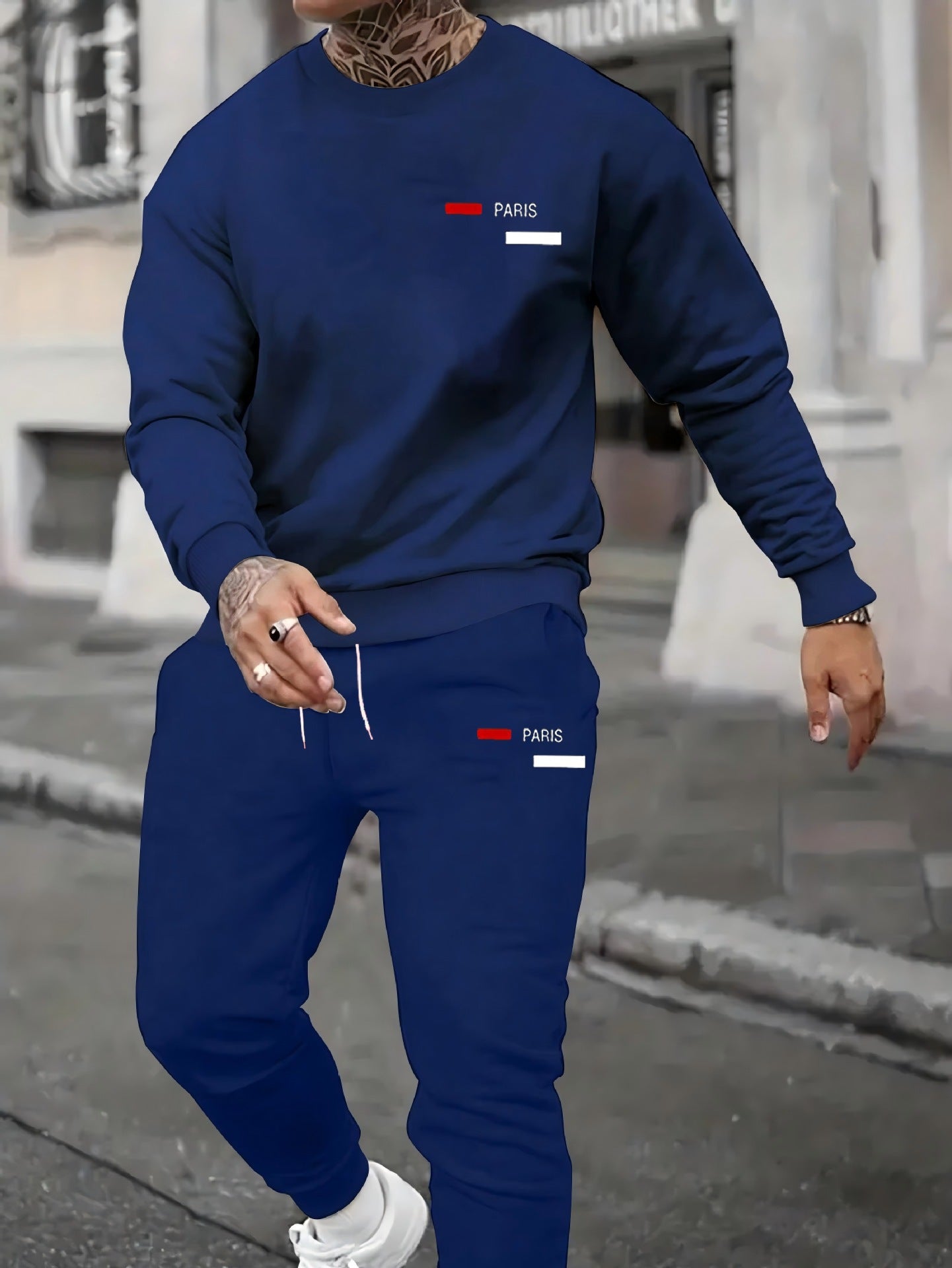 Gr. M-3XL/ Lässiger Bedruckter Fleece-Hoodie mit Hose