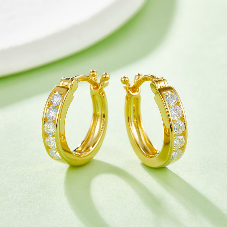 Top-Qualität Moissanite Luxus Und Modische Licht Luxus Schmuck Silber Ohrstecker S925 Versilbert Platin
