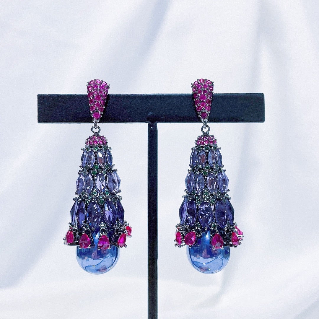 Ladies European & American Micro-set Zircon Ohrringe