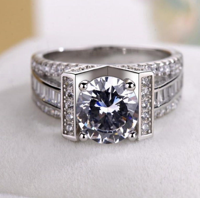 Grenzüberschreitender exklusiver Schmuck für Frauen Modeschmuck Wunsch Zirkon Ring weiblicher Trend Paar Diamant Grenzüberschreitender exklusiver Schmuck für Männer Modeschmuck Wunsch Zirkon Ring Diamant