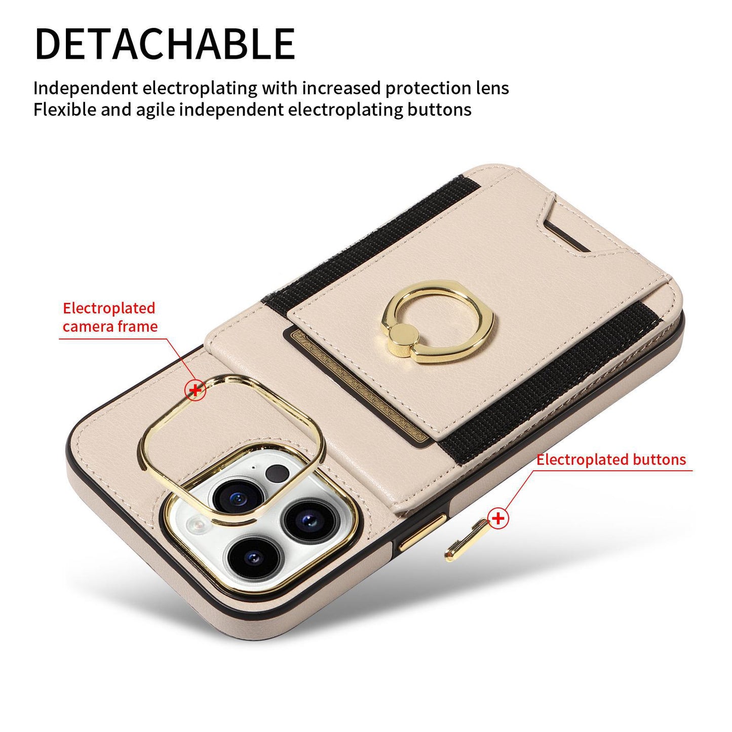 iPhone 15 Modelle Schutzhülle Rückseite Halter Karteneinsatz