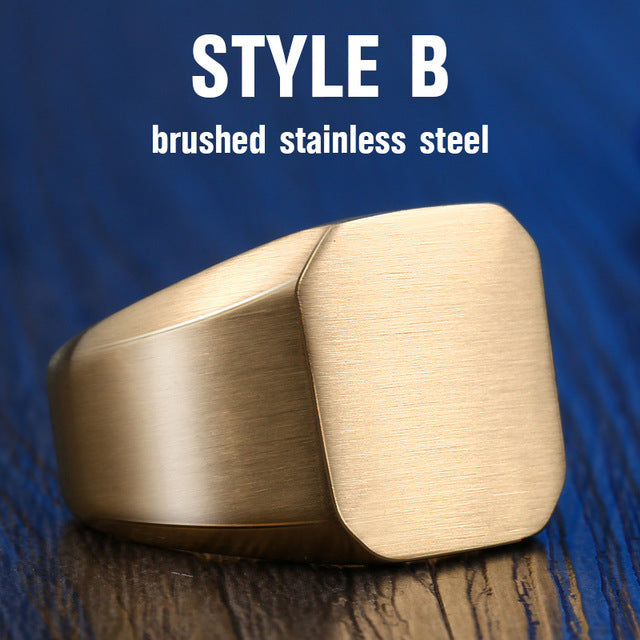 Beier neuer Edelstahlring Top-Qualität Hochglanzpoliertes Siegel Solid Biker Ring für Männer Mode Schmuck