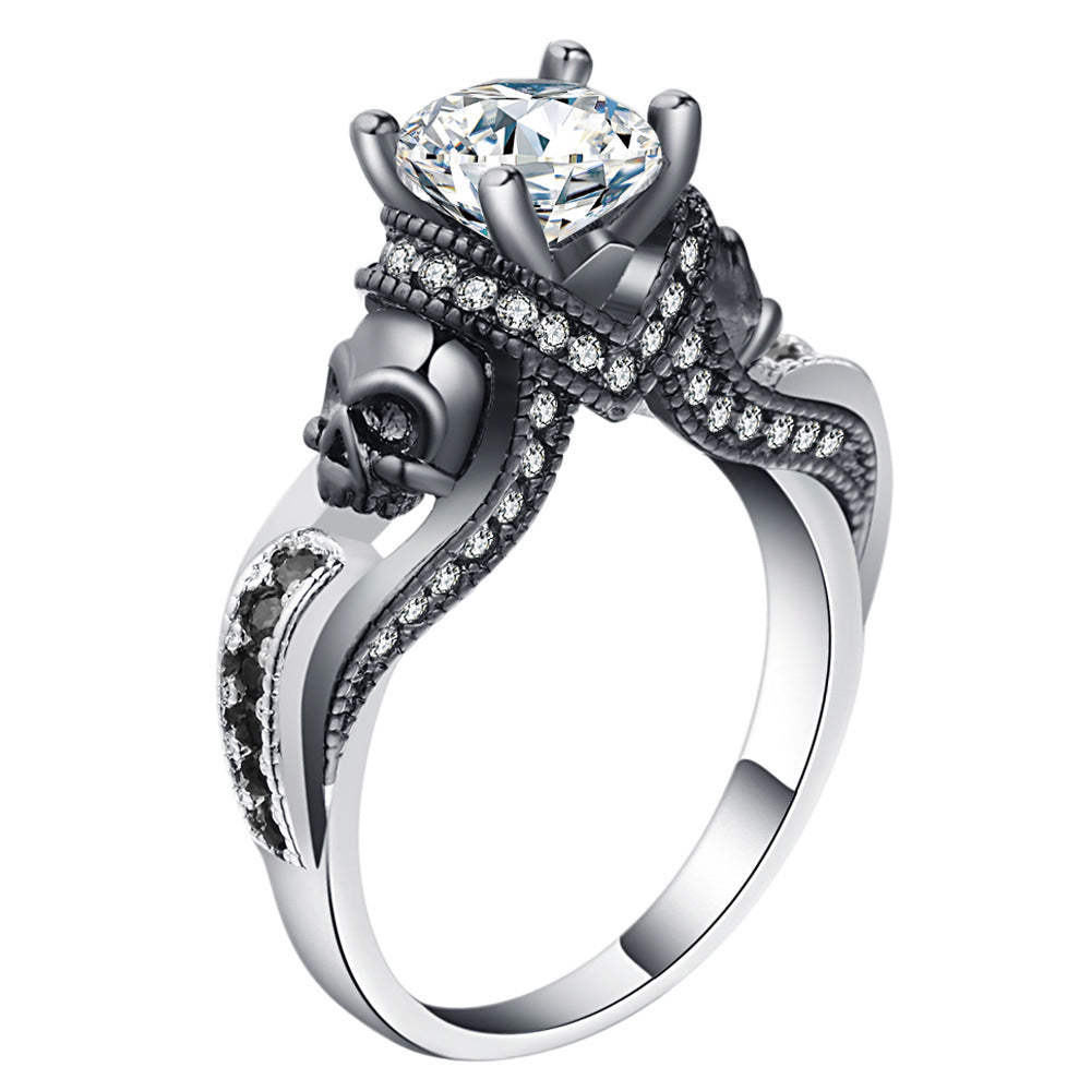 Hainon Frauen Schädel Ring Europäische und Amerikanische Punk stil Motor Biker