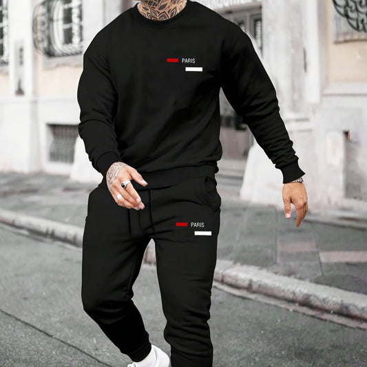 Gr. M-3XL/ Lässiger Bedruckter Fleece-Hoodie mit Hose