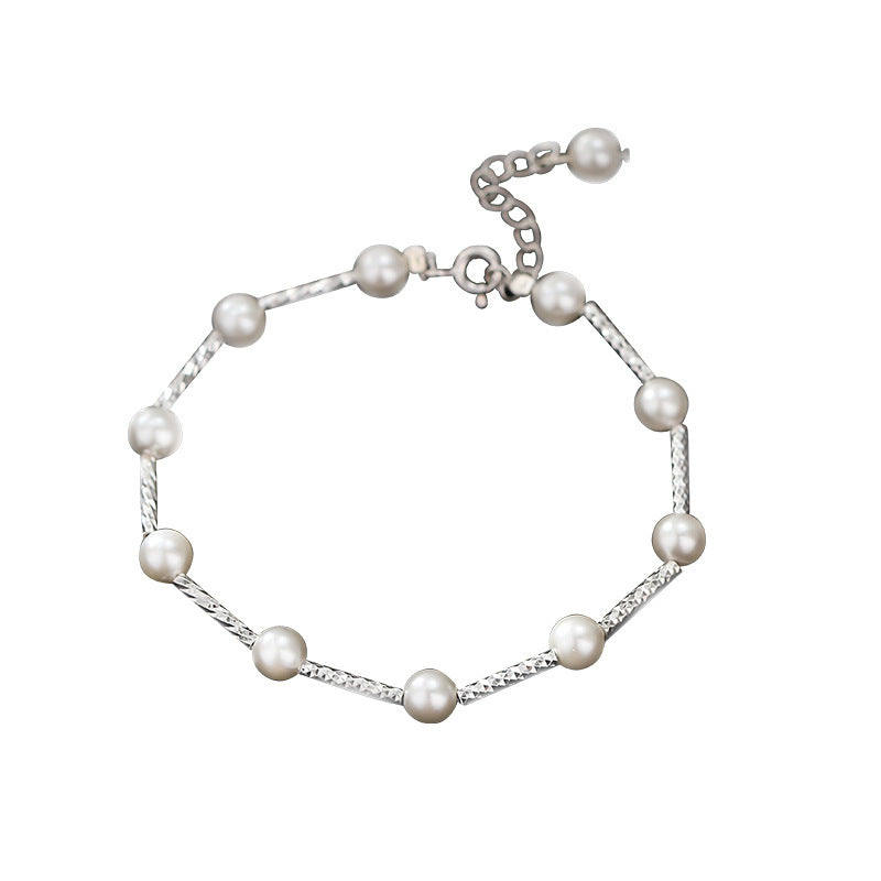 Sterling Silber Sternen Silber Perle Armband für Frauen