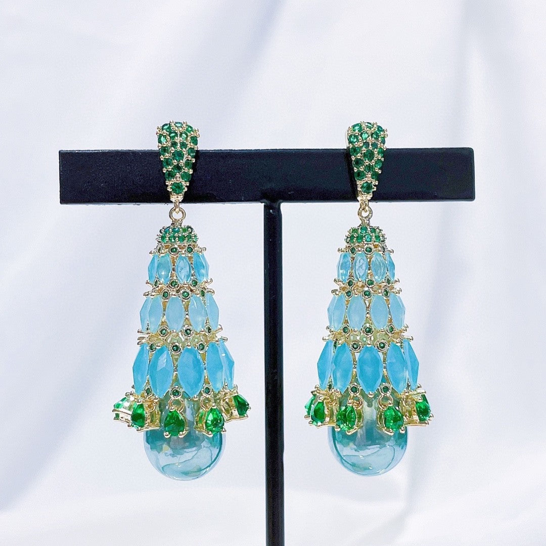 Ladies European & American Micro-set Zircon Ohrringe