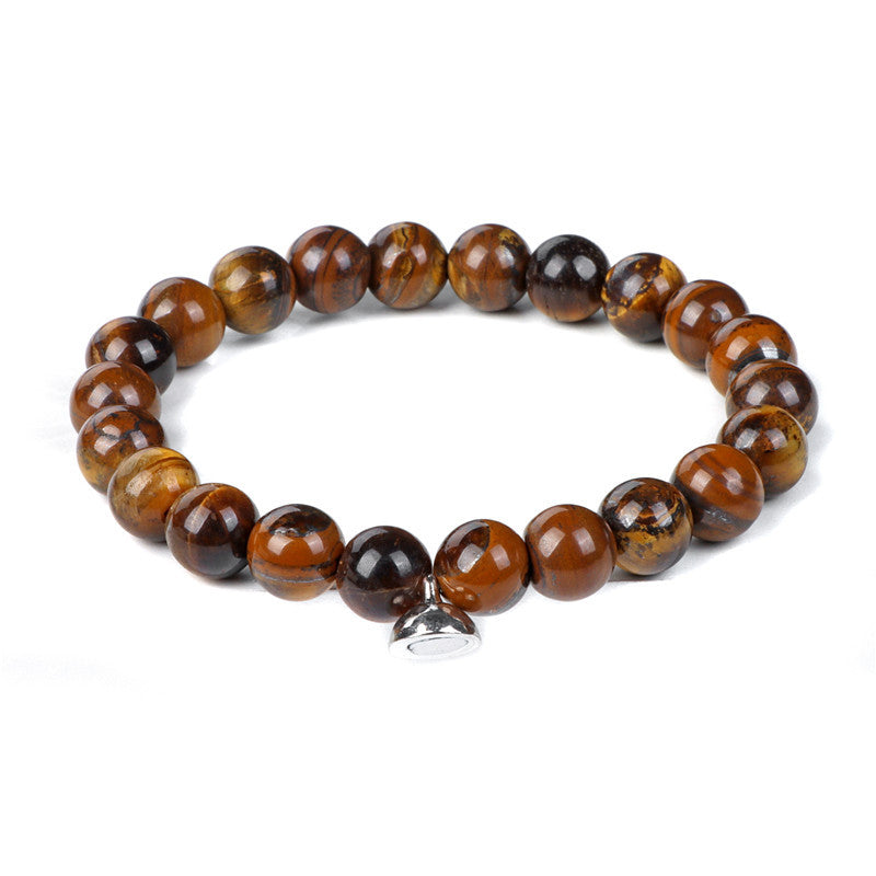 Lava Vulkan Stein Paar Magnetverschluss Armband Vintage Und Vielseitigen Stil