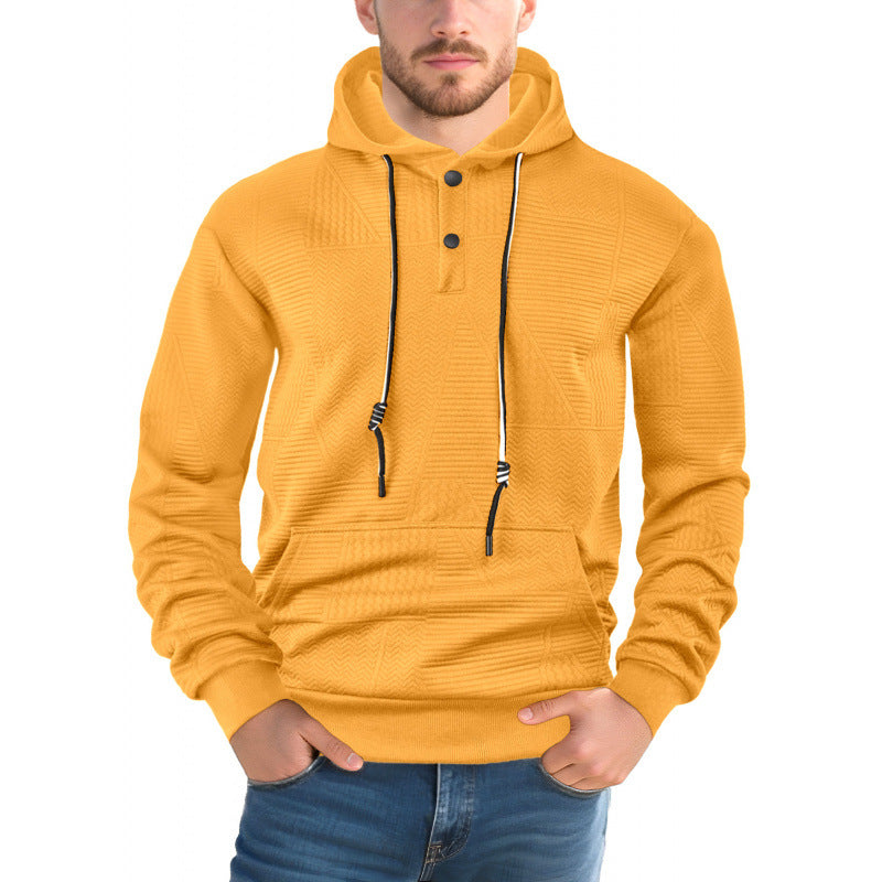Pullover Einfarbig Casual Sport Lose Langarm Mit Kapuze Pullover Männer