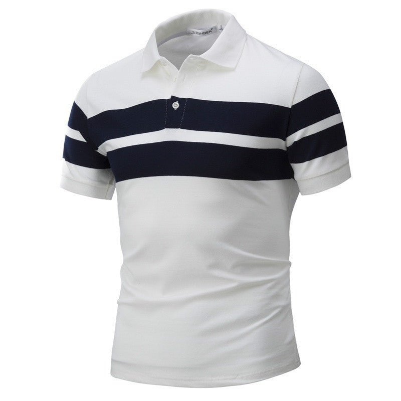 Gr.M-3XL / Gestreifte Kurzarm Polo T-shirt Europäische Amerikanische Freizeit Slim-Fit