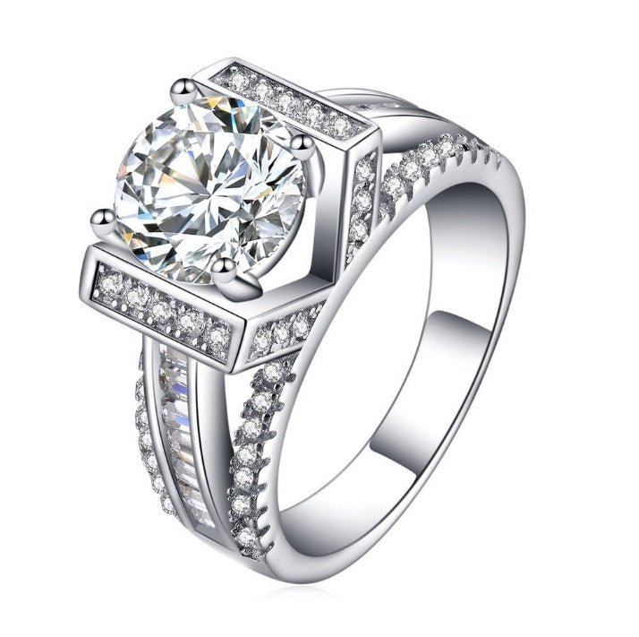Grenzüberschreitender exklusiver Schmuck für Frauen Modeschmuck Wunsch Zirkon Ring weiblicher Trend Paar Diamant Grenzüberschreitender exklusiver Schmuck für Männer Modeschmuck Wunsch Zirkon Ring Diamant