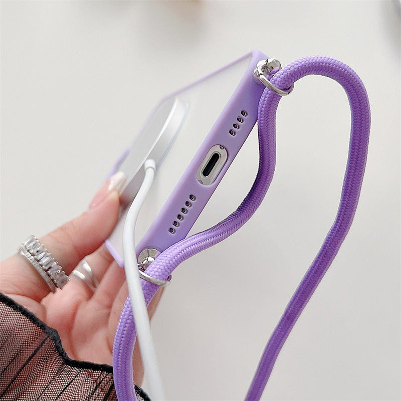 Magnetische Lanyard-Handyhülle Transparente Crossbody tropfenfest
