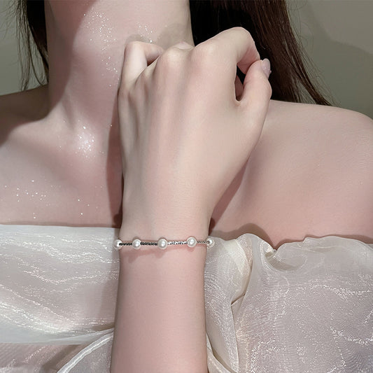 Sterling Silber Sternen Silber Perle Armband für Frauen