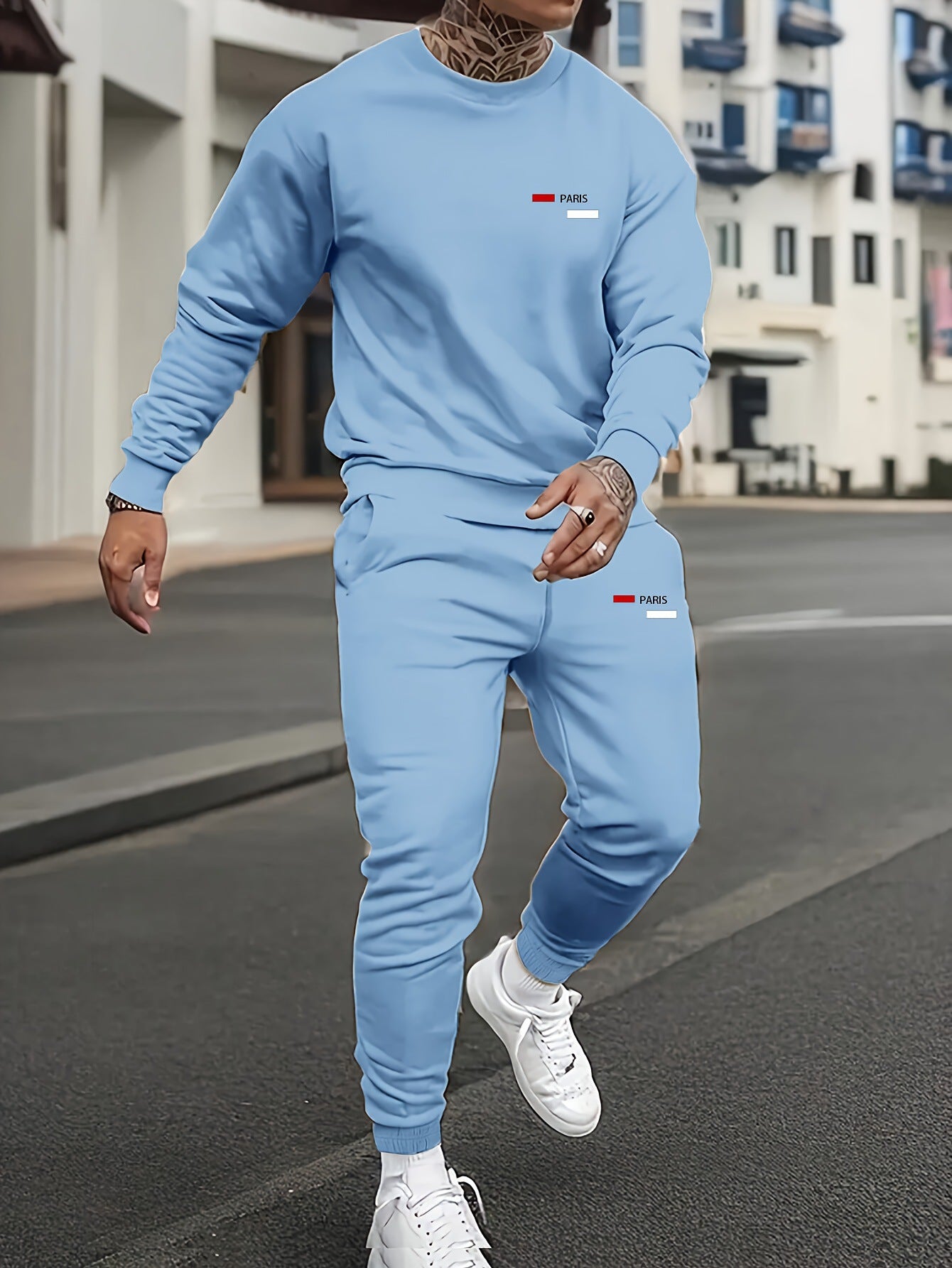 Gr. M-3XL/ Lässiger Bedruckter Fleece-Hoodie mit Hose