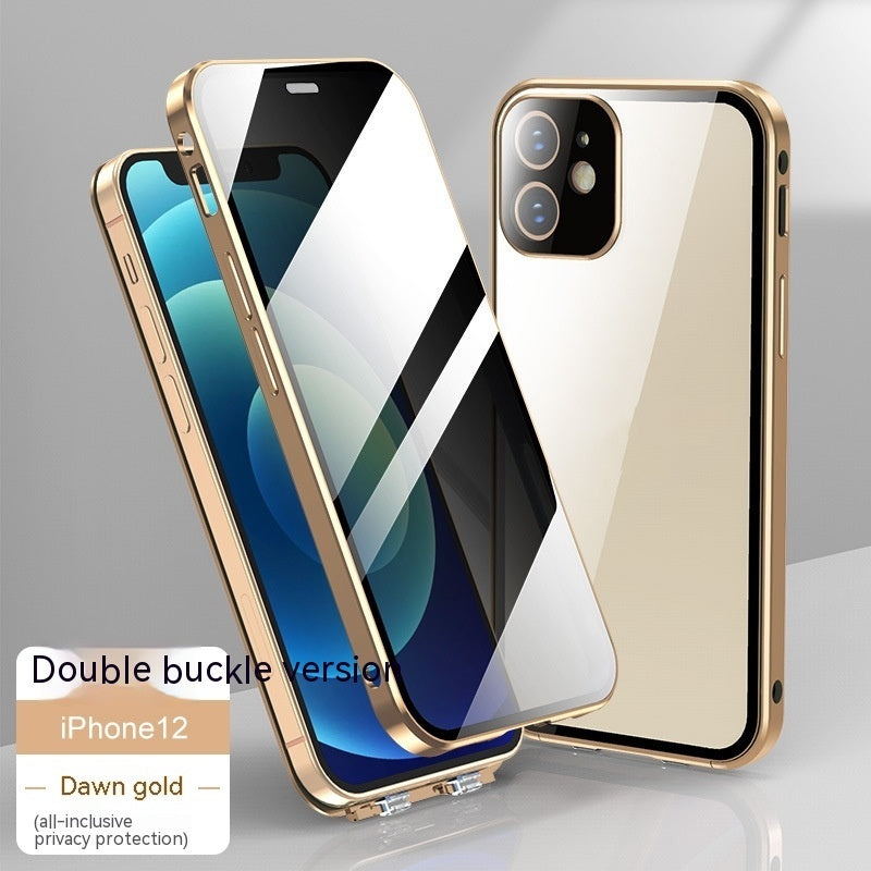 Für iPhone X- 15 Pro Max Modelle/ „Ultradünne Schutzhülle mit doppelseitigem Glas“