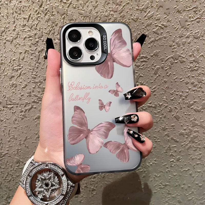 iPhone 11-15 Modelle/Schmetterling Schutzhülle Drop-resistant Hart