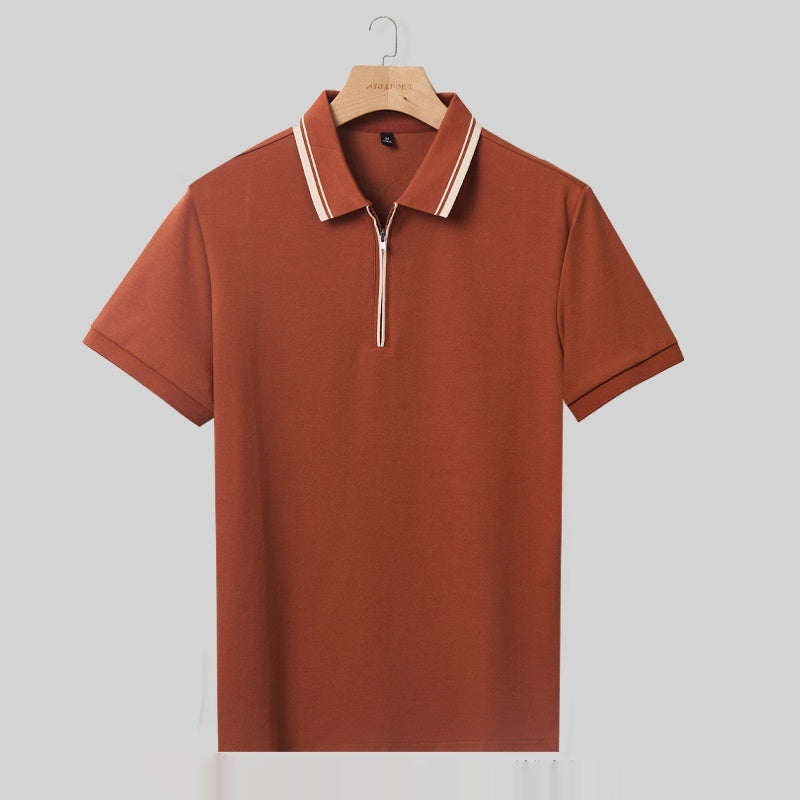 Kurzarm T-Shirt Revers Casual Polo Shirt für Männer