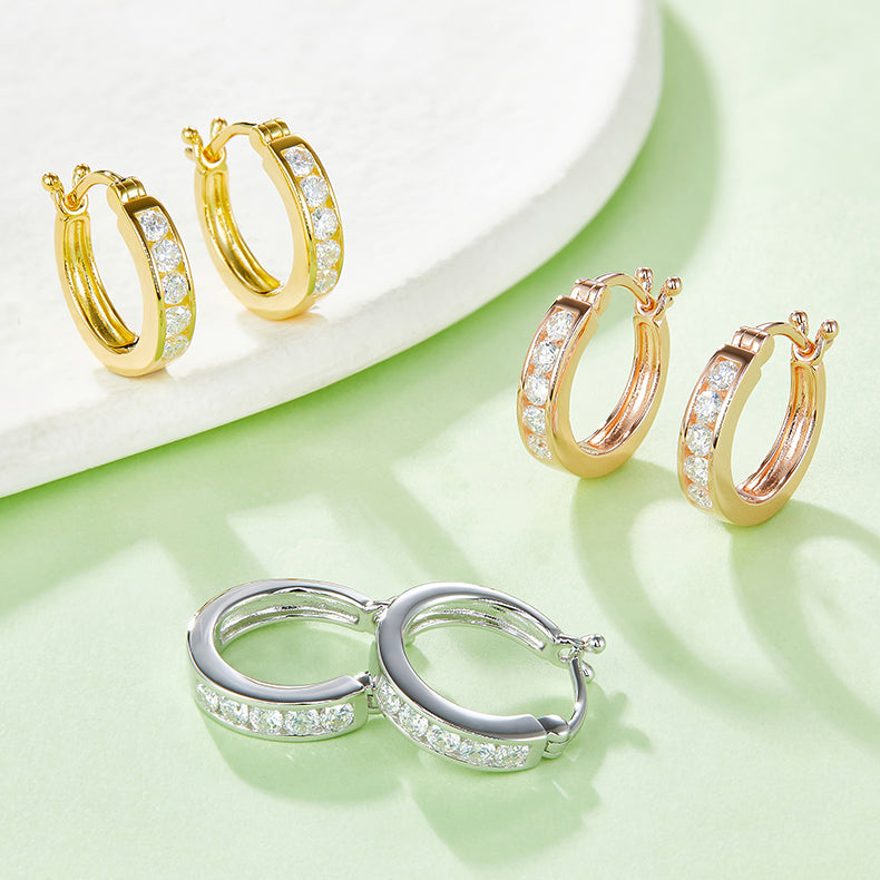 Top-Qualität Moissanite Luxus Und Modische Licht Luxus Schmuck Silber Ohrstecker S925 Versilbert Platin
